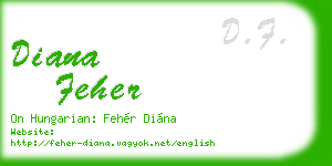 diana feher business card